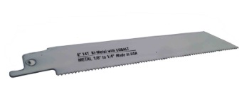 "Blu-Mol" Bi-Metal Reciprocating Saw Blades - 6" x 3/4" x 0.035" - 5 Blades