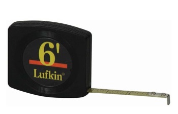 Pocket Tape Measure - Black Case - 6 Ft
