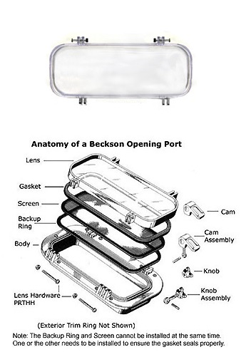 Beckson Portlight Replacement Lens - Port Size 512