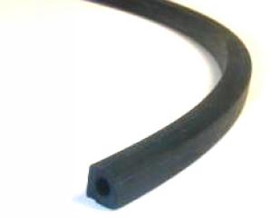 Portlight Gasket Seal - Hollow Black Rubber - 1/4"
