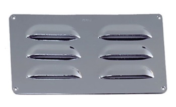 Perko Louver Ventilator - Chrome Plated Brass - 8" x 3"	