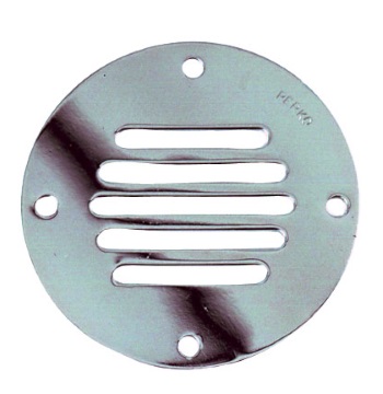 Round Locker Vent - Chrome Plated Brass - 3-1/4"