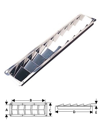 Slotted Ventilator - Stainless Steel - 3 Slots