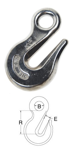 Chain Hook - Stainless - 1/4"
