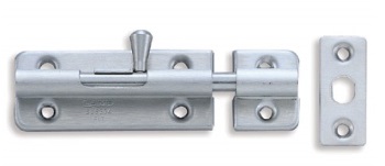 Barrel Bolt - Stainless Steel - Spring-Loaded Bolt - 3-1/2"