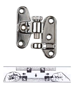 So-Pac Snap-Apart Hinges - Chrome Plated Bronze