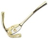 Coat Hooks - Triple - Polished Brass Finish