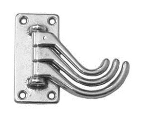 Victory Folding Coat Hook - Chrome Plated Brass