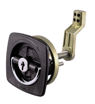 Perko Flush Lock & Latch with Keys - Black