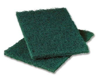 "Scotch-Brite" Heavy-Duty Green Scouring Pad - 12/pack