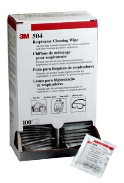 3M #504 Respirator Cleaning Wipes - Box of 100