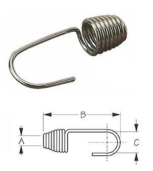 Sea-Dog Shock Cord Hooks - Stainless Steel - 1/4"
