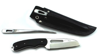 Fixed Blade Rigging Knife - Black Handle - Straight Blade