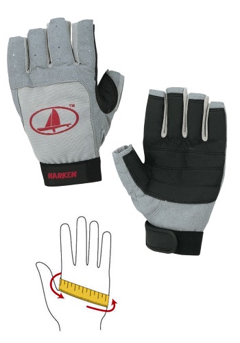 Harken Classic Gloves - 3/4 Finger - Small