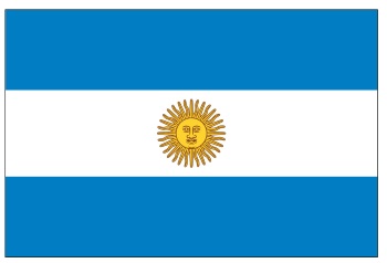 Courtesy Flag - Argentina - 12" X 18"