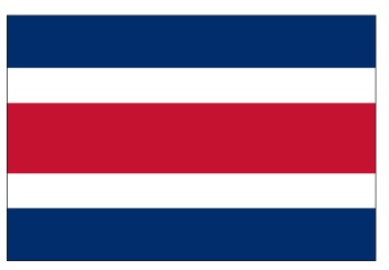 Courtesy Flag - Costa Rica - 12" X 18"