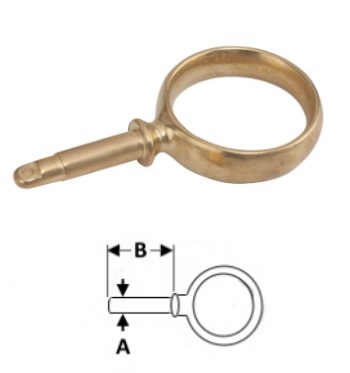 Closed Oarlocks - Cast Brass - 2-1/4"