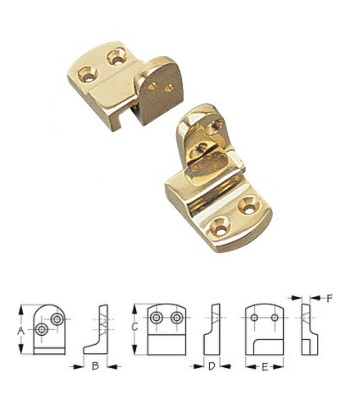 Ladder Lock Set - Brass Finish