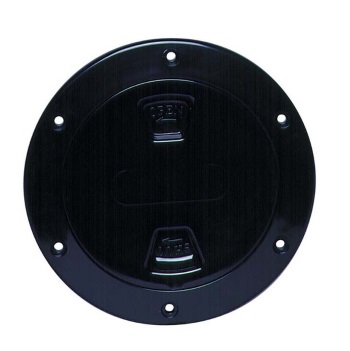 Black Screw-Out Deck Plate - Plastic - Vent Size 4"