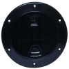 Black Screw-Out Deck Plate - Plastic - Vent Size 6"