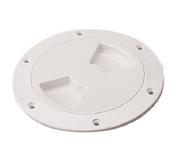Sea-Dog Screw-Out 4" Deck Plate - White