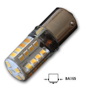 LunaSea LED Interior Bulbs - BA15 Silicone Encapsulated - Single Contact