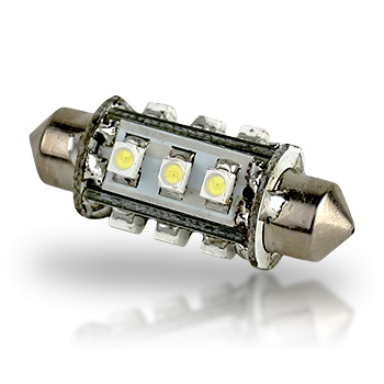 LunaSea LED Interior Light Bulbs - Pointed Festoon - 37mm