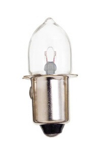 Single Contact Flashlight Bulbs - Flanged - Incandescent - Lamp# PR13
