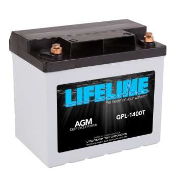 Lifeline AGM Marine Starting Battery - GPL-1400T - 12 Volt