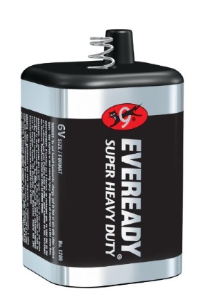 "Eveready" Super Heavy-Duty Lantern Battery - 6 Volt