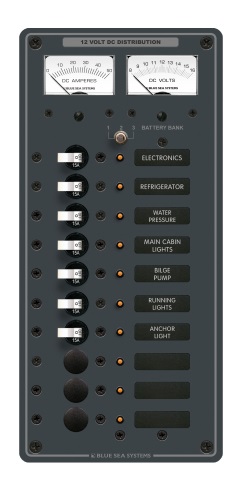 Blue Sea Systems 8082 Breaker Panel - DC Branch - 10 Positions