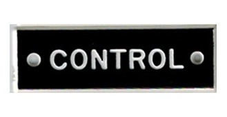Bernard Identi-Plate - "CONTROL" - Basic System Label