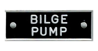 Bernard Identi-Plate - "BILGE PUMP" - Boat System Label