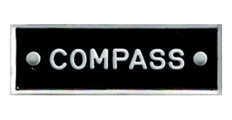 Bernard Identi-Plate - "COMPASS" - Boat System Label