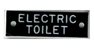 Bernard Identi-Plate - "ELECTRIC TOILET" - Boat System Label