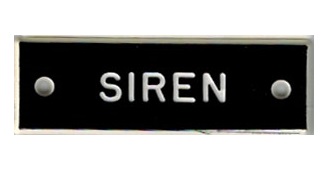 Bernard Identi-Plate - "SIREN" - Boat System Label