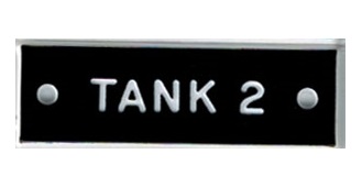 Bernard Identi-Plate - "TANK 2" - Boat System Label