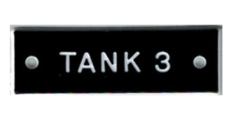 Bernard Identi-Plate - "TANK 3" - Boat System Label