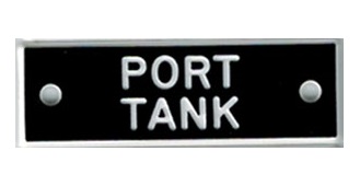 Bernard Identi-Plate - "PORT TANK" - Boat System Label