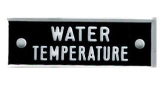 Bernard Identi-Plate - "WATER TEMPERATURE" - Engine System Label