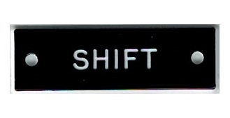 Bernard Identi-Plate - "SHIFT" - Engine System Label