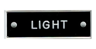 Bernard Identi-Plate - "LIGHT" - Lighting System Label