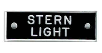 Bernard Identi-Plate - "STERN LIGHT" - Lighting System Label