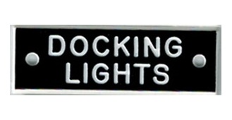 Bernard Identi-Plate - "DOCKING LIGHTS" - Lighting System Label