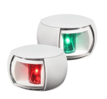 Hella "NaviLED" Running Lights - White Shroud with Clear Outer Lens(pair)