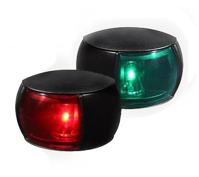 Hella "NaviLED" Running Lights - Black Shroud with Colored Outer Lens(pair)