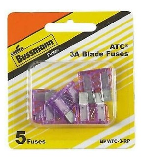 Fuses - ATC Blade Fuses - Bussman - 3 Amp