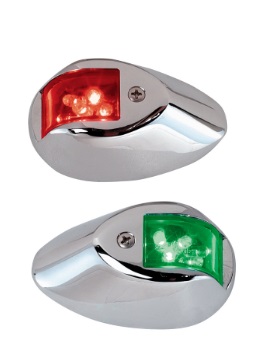 LED Side Running Light - Vertical Mount - Chrome Plate