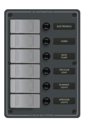 Blue Sea Systems Above-Deck Fuse Panel - Contura Switch