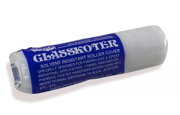 Corona "Glasskoter" Roller Sleeve - White Polyester - 3/8" Nap - Size 7"